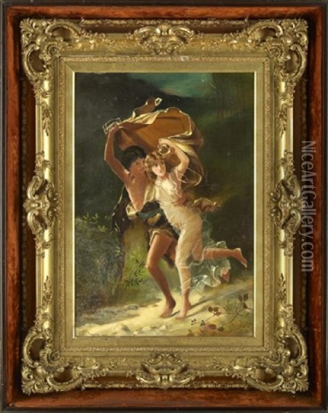 The Storm (by Lucia Angell) Oil Painting - Pierre Auguste Cot