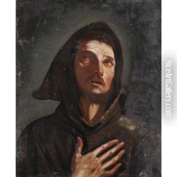 San Francesco Oil Painting -  Guercino
