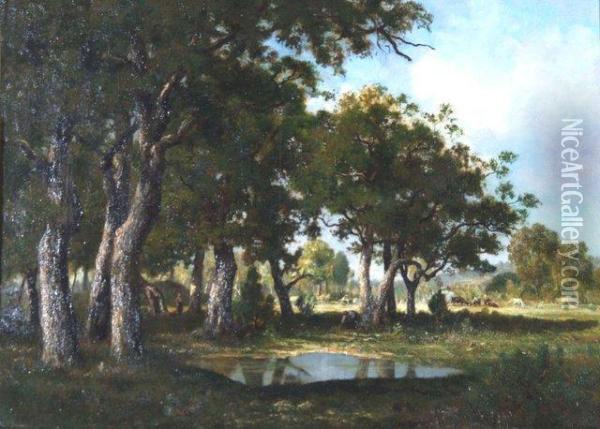 French Landscape Oil Painting - Ernest Guillemer