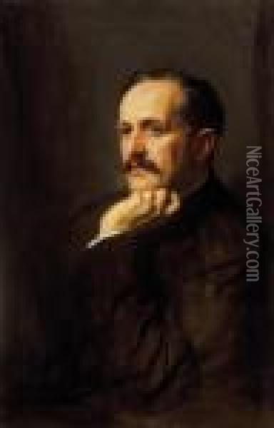 Portrait Of Marcell Laszlo Oil Painting - Philip Alexius De Laszlo