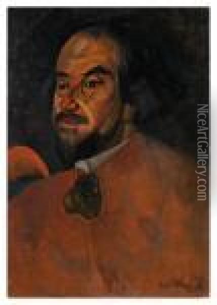 Portrait Of An Unknown Man Oil Painting - Boris Dimitrevich Grigoriev