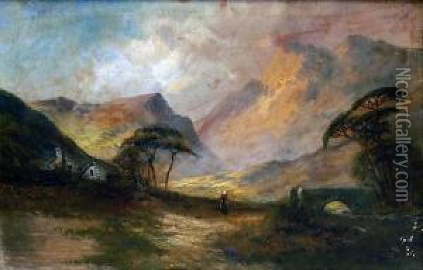 Highland Scenes Oil Painting - Frances E. Jamieson