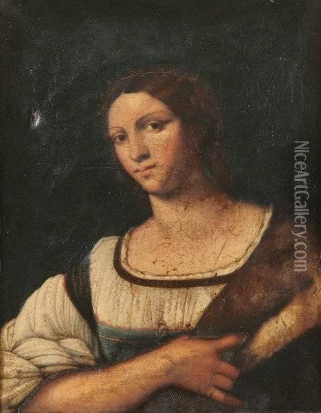 Portrait Of A Lady Oil Painting - Sebastiano Del Piombo