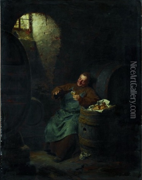Der Kellermeister Oil Painting - Eduard von Gruetzner