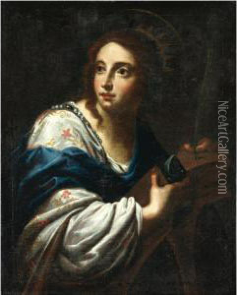 Saint Catherine Oil Painting - Simone Pignone