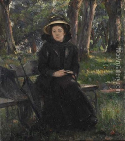 Le Grand Repos Dominical, Mrs. Victor Gilbert Oil Painting - Victor Gabriel Gilbert