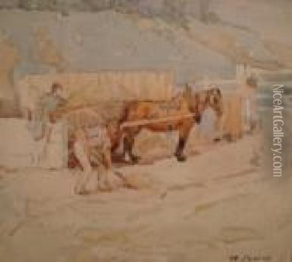 The Cart Oil Painting - Robert Burns