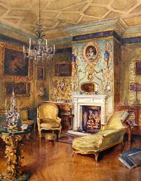 The Yellow Room, Holland House, London Oil Painting - Katherine Montagu Wyatt