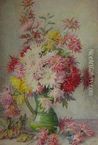 Bouquet De Fleurs Oil Painting - Antoinette Chavagnat