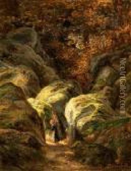 La Gorge Au Loup Oil Painting - Gustave Courbet