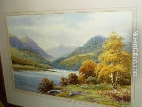 Head Of Ullswater Oil Painting - Harold Lawes