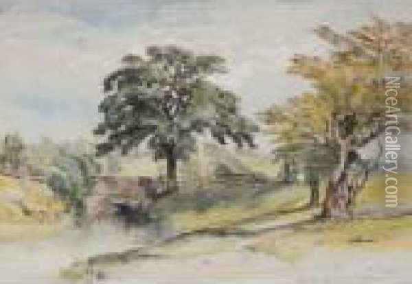 Botley, Staffordshire Oil Painting - William Callow