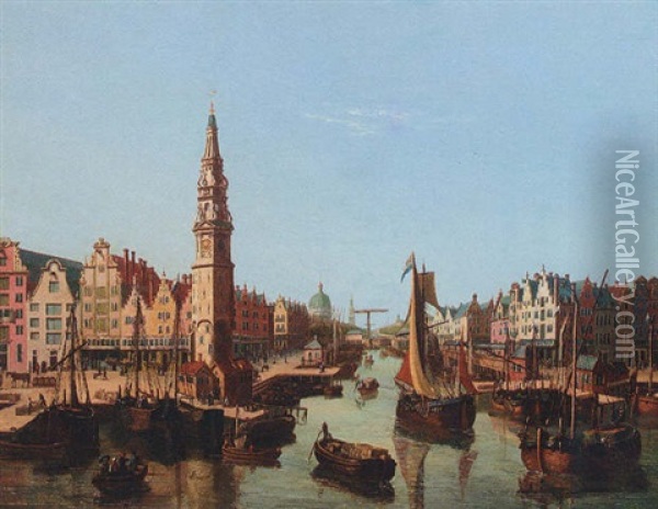Amsterdam, Holland Oil Painting - Joseph Francis Ellis