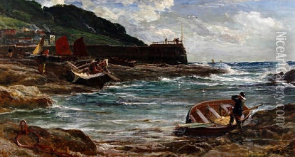 The Haven Under The Hill Oil Painting - Edwin John Ellis