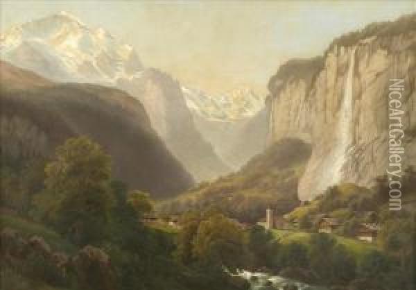 An Alpinevillage Oil Painting - Jan Harmensz. Muller
