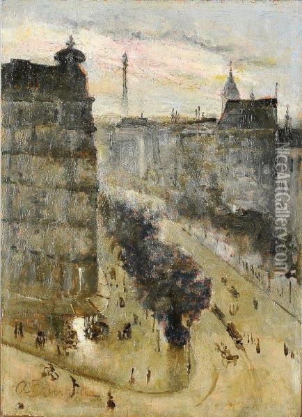 Boulevard Montparnasse Oil Painting - Aurelia Maria De Souza