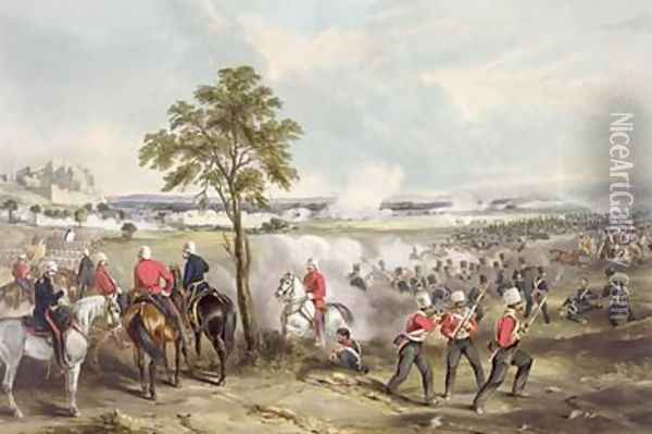 The Battle of Goojerat on 21st February 1849 Oil Painting - Henry Martens