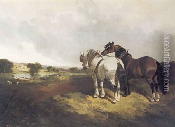 The New Team 1852 Oil Painting - John Frederick Herring Snr
