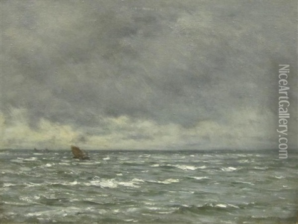 A Fishing Smack On The Open Sea Oil Painting - Joseph Henderson