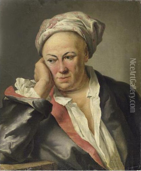 Portrait D'homme Oil Painting - P. Bouchet