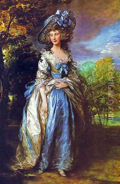 Sophia Charlotte. Lady Sheffield Oil Painting - Thomas Gainsborough