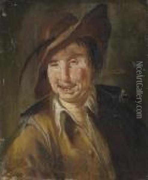 A Man, Bust-length, In A Tan Doublet, With A Cloak And Hat Oil Painting - Giacomo Francesco Cipper