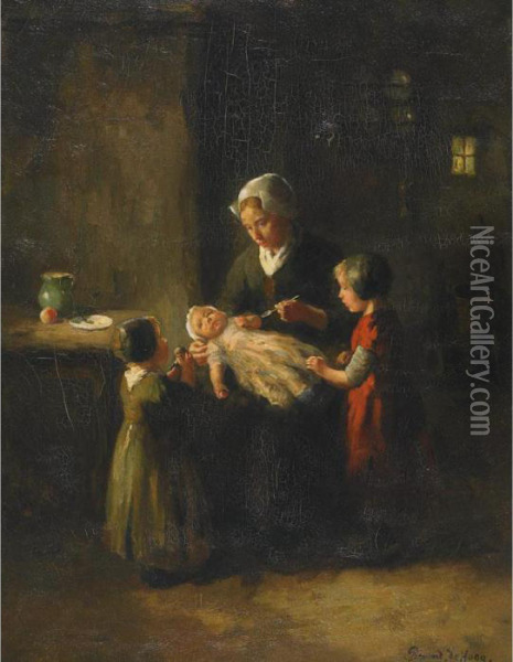 The New Sister Oil Painting - Bernard Johann De Hoog