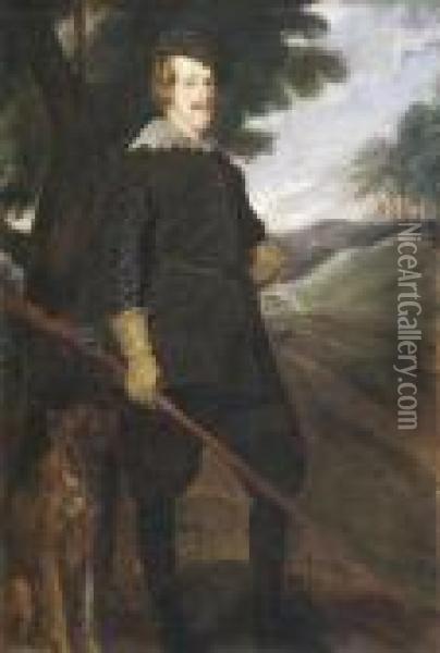 Philip Iv Of Spain As A Hunter Oil Painting - Diego Rodriguez de Silva y Velazquez