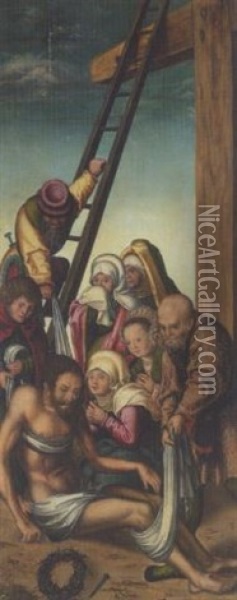 Die Kreuzabnahme Christi Oil Painting - Lucas Cranach the Elder