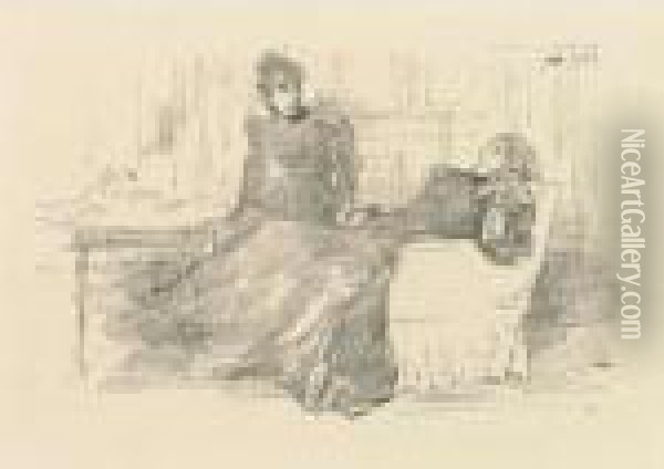 The Sisters (s./s./t. 109) Oil Painting - James Abbott McNeill Whistler