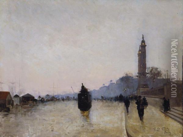 Strada Di Parigi Oil Painting - Giuseppe De Sanctis