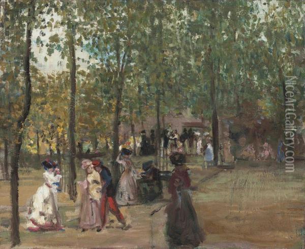 The Luxembourg Gardens Oil Painting - Charles Edward Conder