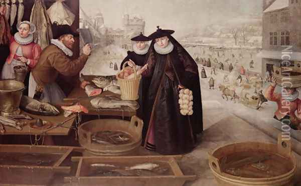 Winter, 1595 Oil Painting - Lucas van Valckenborch