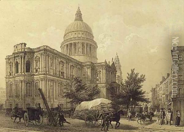 St. Paul's Cathedral Oil Painting - Louis Jules Arnout