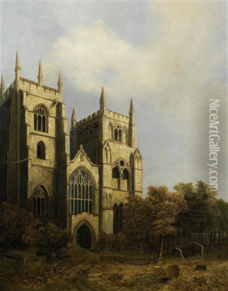 St. Margaret's Church Lynn Oil Painting - David Hodgson