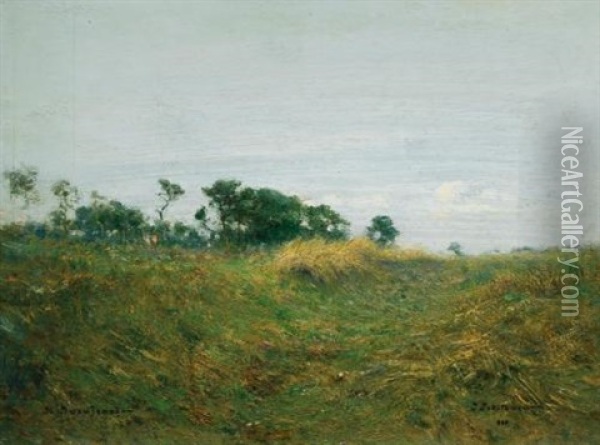 Path Through The Grass Oil Painting - Ivan Pavlovich Pokhitonov