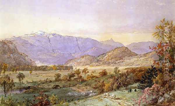 Early Snow on Mount Washington Oil Painting - Jasper Francis Cropsey