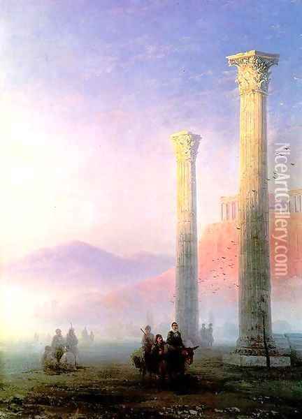 Acropolis of Athens Oil Painting - Ivan Konstantinovich Aivazovsky