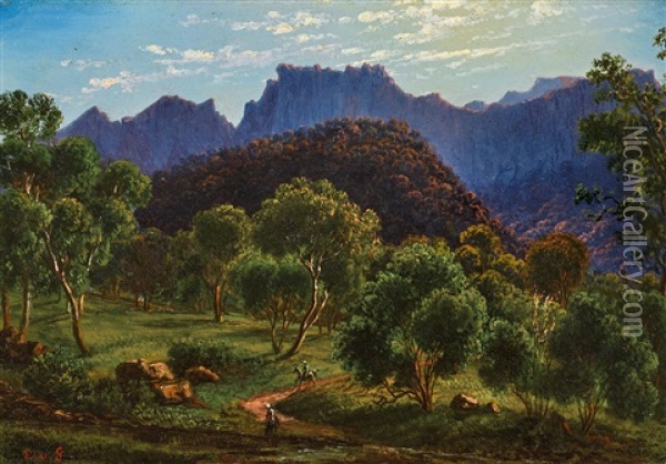 View In Rose's Gap, Northern Grampians, West Victoria Oil Painting - Eugen von Guerard