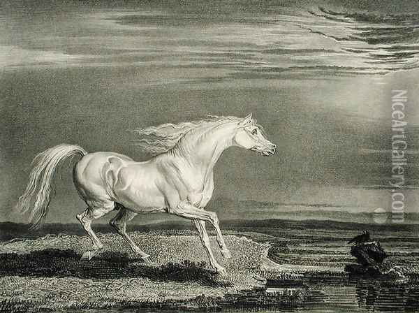 Marengo, from Celebrated Horses, a set of fourteen racing prints published by the artist, 1823-24 Oil Painting - James Ward