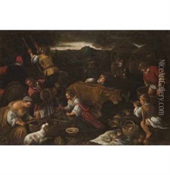 Allegoria Dell'autunno Oil Painting - Jacopo dal Ponte Bassano
