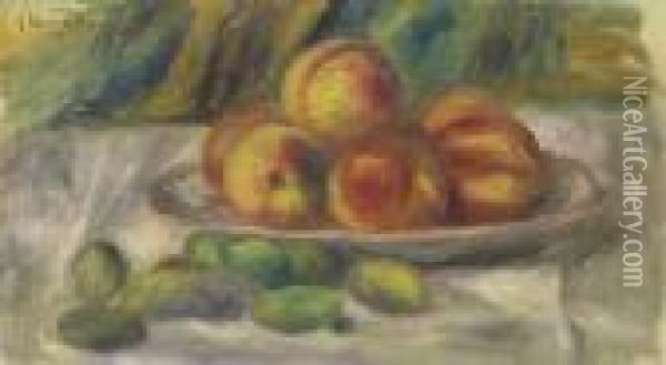 Peches Et Amandes Oil Painting - Pierre Auguste Renoir