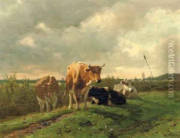 Cattle resting Oil Painting - Anton Mauve