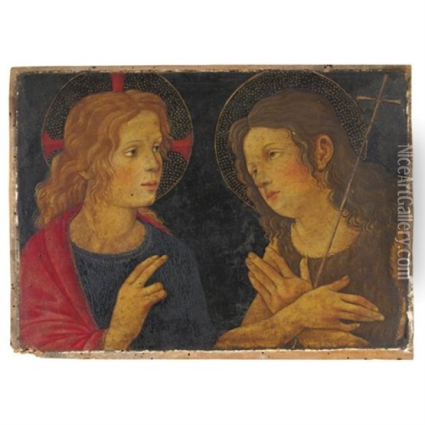 Gesu Che Benedice San Giovannino Oil Painting - Sandro Botticelli
