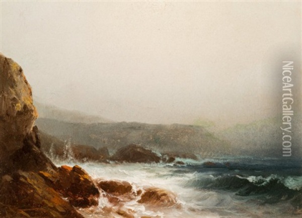 Connecticut Coast Oil Painting - William M. Hart