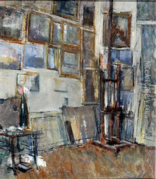 Lo Studio Dell'artista Oil Painting - Gennaro Villani