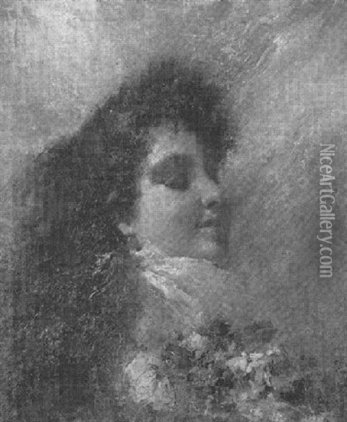 Sarah Bernhardt Oil Painting - Arturo Stagliano