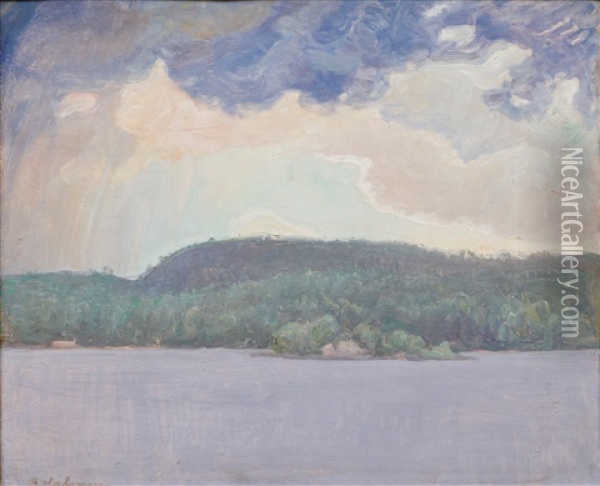 Clouds Over The Lake Oil Painting - Pekka Halonen