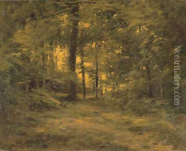 Evening Oil Painting - Roswell Morse Shurtleff