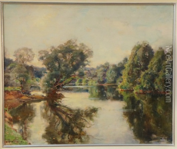 Bord De Riviere Oil Painting - Jules Alexis Meunier